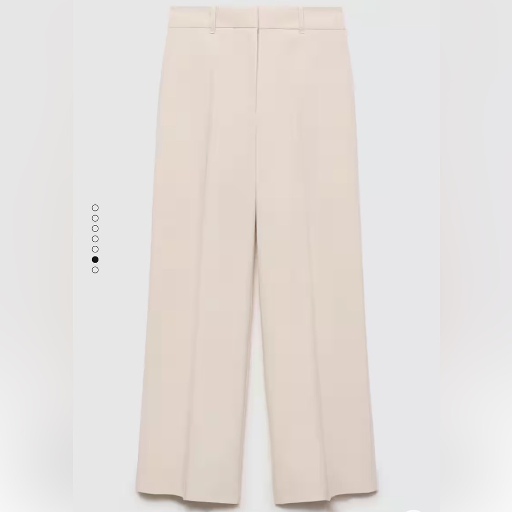 NWOT.  Mango.  Wide leg pants.  Ecru, size 4